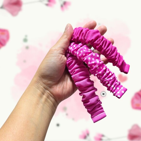 Pink Scrunchie Watch Band for Samsung, Fitbit, Apple Watch, Garmin, Gizmo - Picture 6 of 8